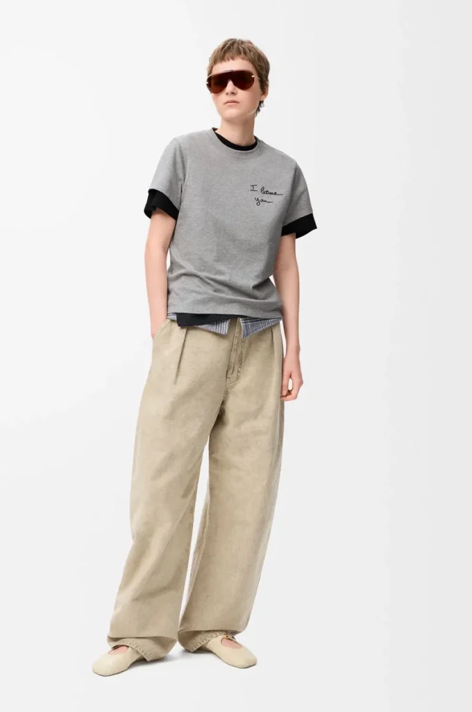 T-shirt regular fit in cotone Grigio melange
