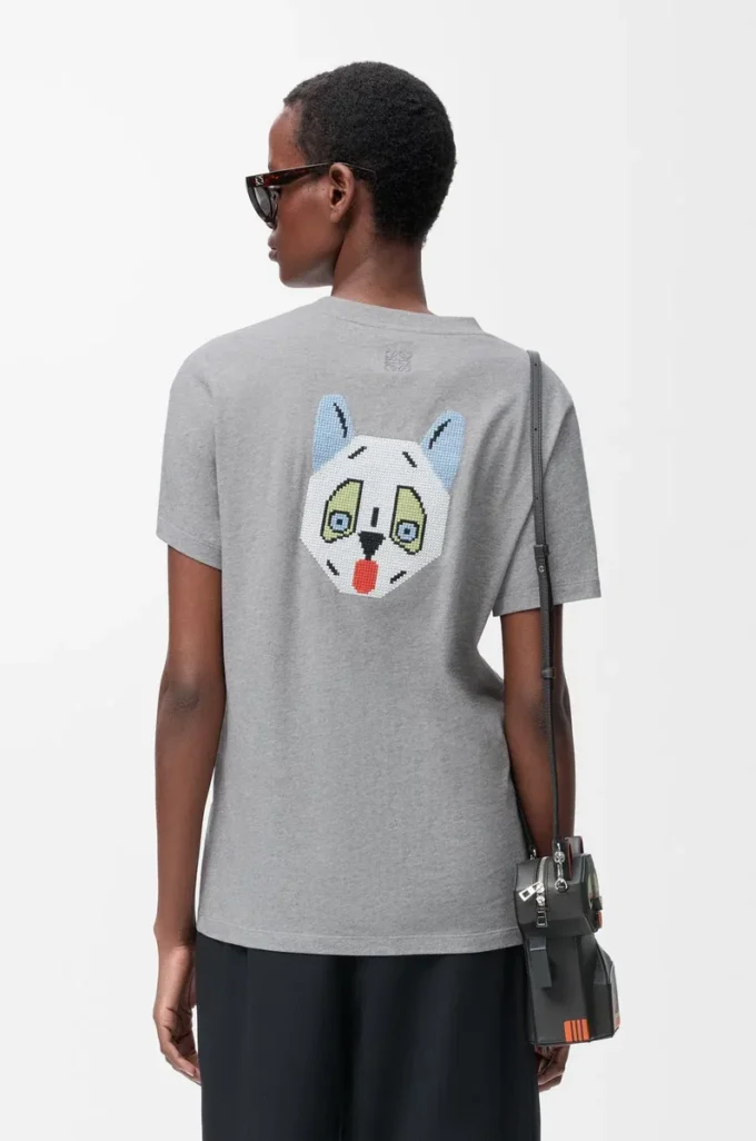 T-shirt regular fit in cotone Grigio melange T-shirt regular fit in cotone Grigio melange