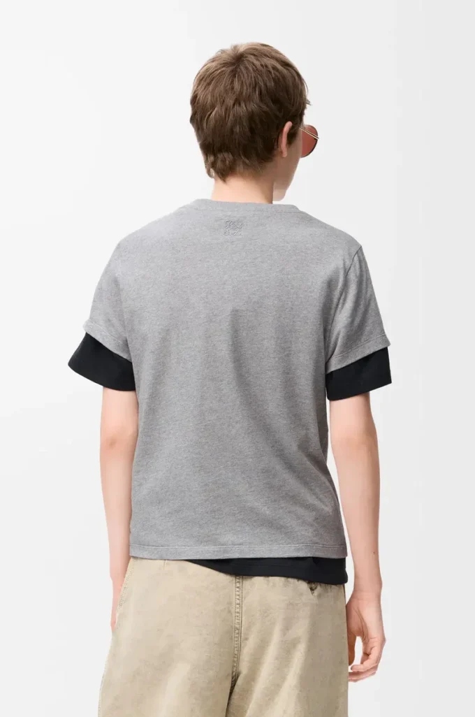 T-shirt regular fit in cotone Grigio melange