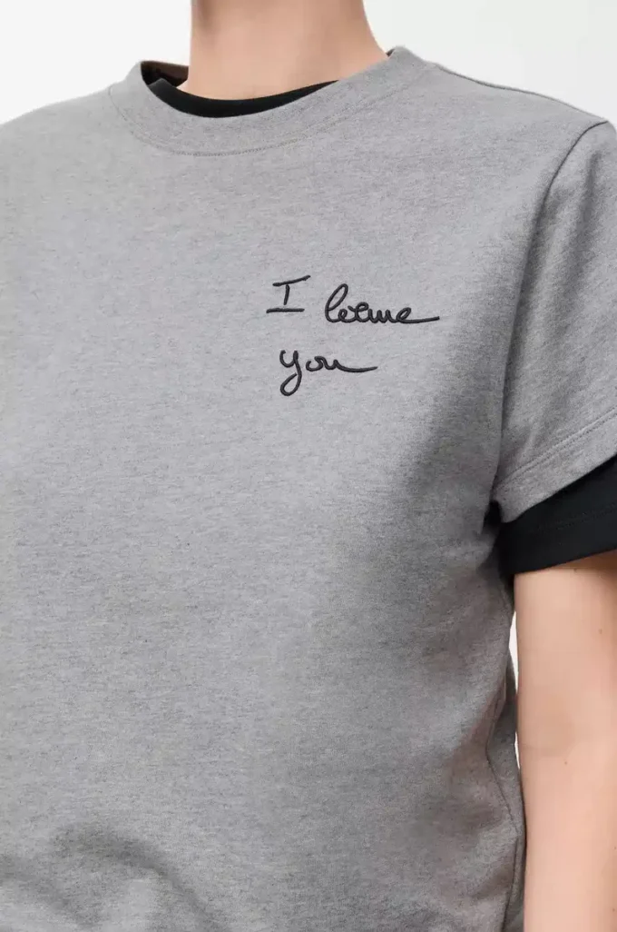 T-shirt regular fit in cotone Grigio melange