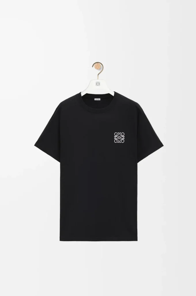 T-shirt regular fit in cotone nero