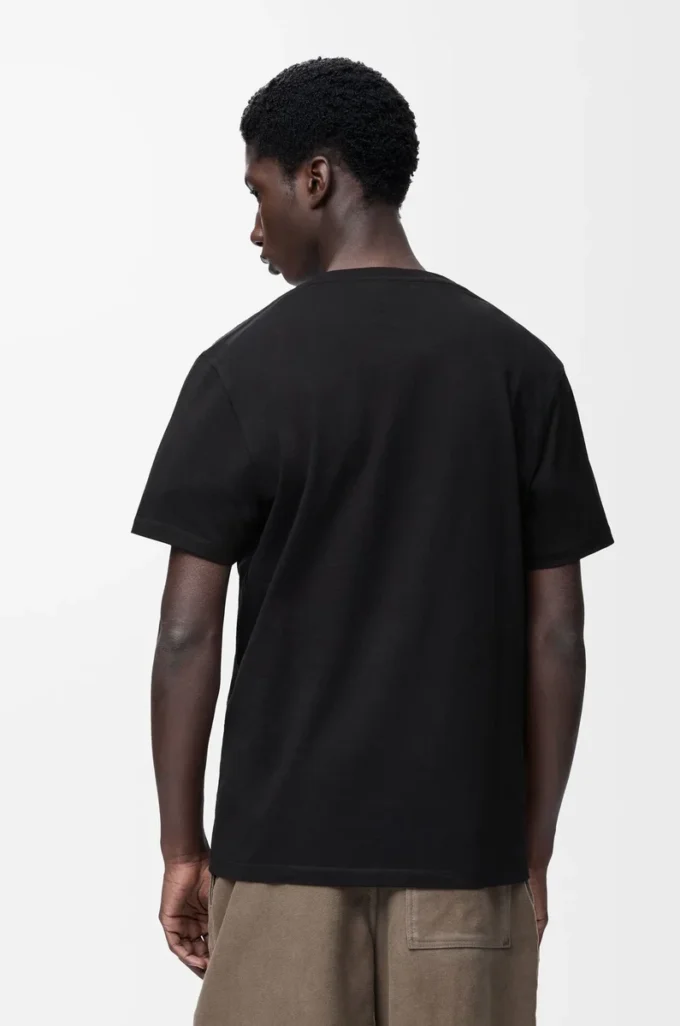 T-shirt regular fit in cotone nero