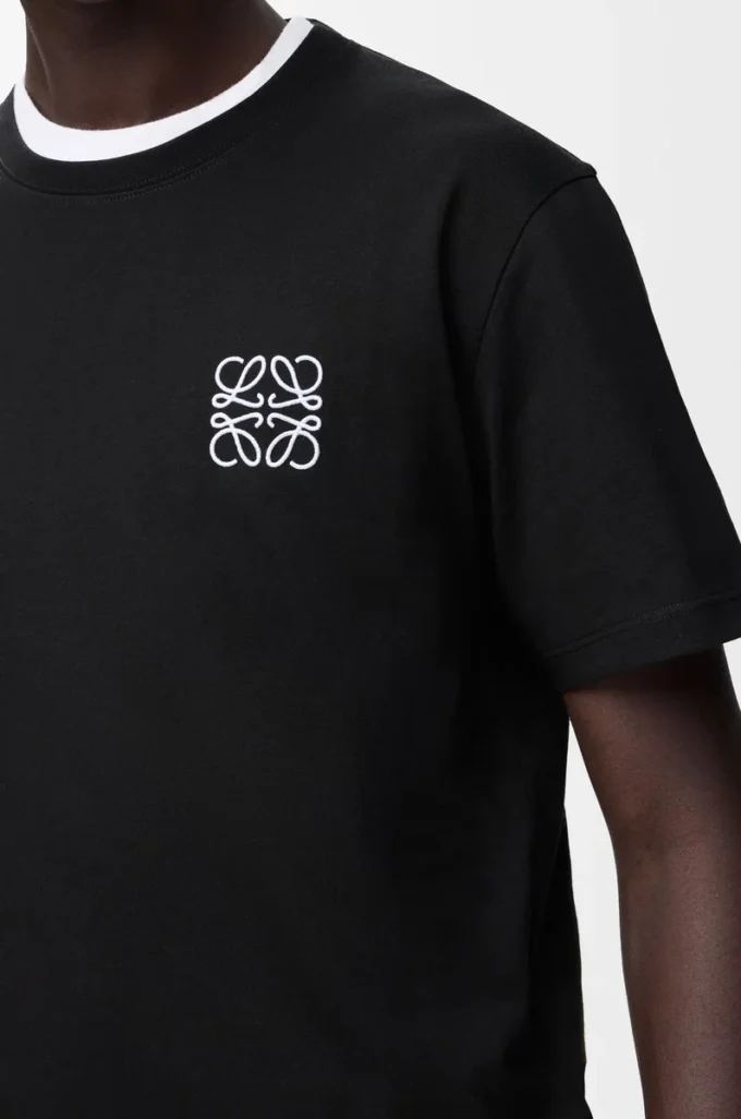 T-shirt regular fit in cotone nero