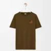 T-shirt regular fit in cotone verde kaki T-shirt regular fit in cotone verde kaki