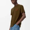 T-shirt regular fit in cotone verde kaki T-shirt regular fit in cotone verde kaki