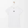 T-shirt slim fit in misto cotone Bianco