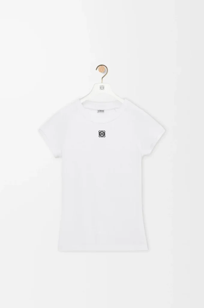 T-shirt slim fit in misto cotone Bianco