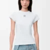 T-shirt slim fit in misto cotone Bianco