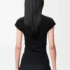 T-shirt slim fit in misto cotone Nero