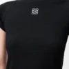 T-shirt slim fit in misto cotone Nero