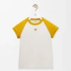 T-shirt slim fit in misto cotone Senape/Bronzo