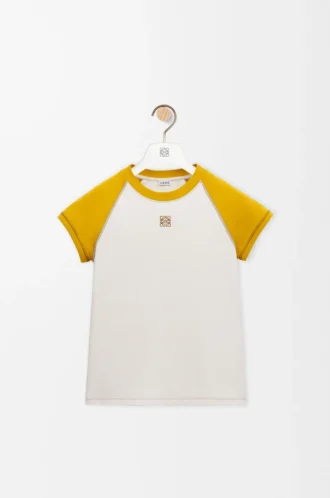 T-shirt slim fit in misto cotone Senape/Bronzo T-shirt slim fit in misto cotone Senape/Bronzo