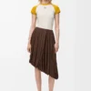 T-shirt slim fit in misto cotone Senape/Bronzo