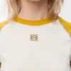 T-shirt slim fit in misto cotone Senape/Bronzo