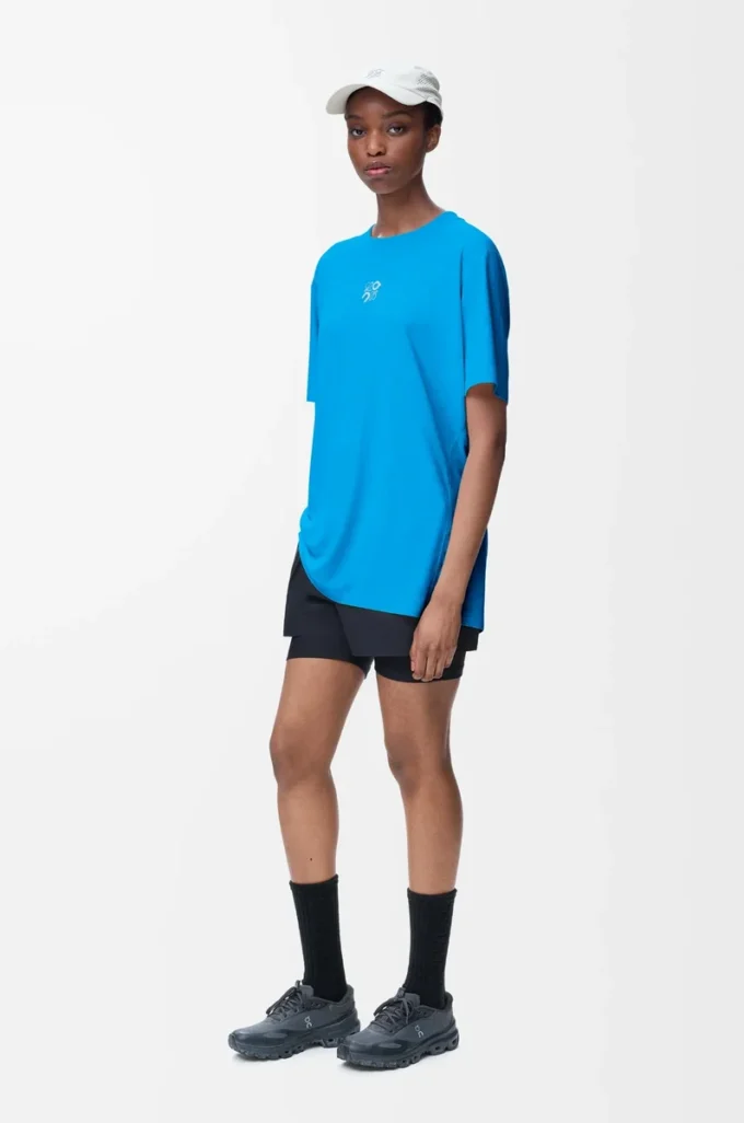 T-shirt sportiva in jersey tecnico Blu T-shirt sportiva in jersey tecnico Blu