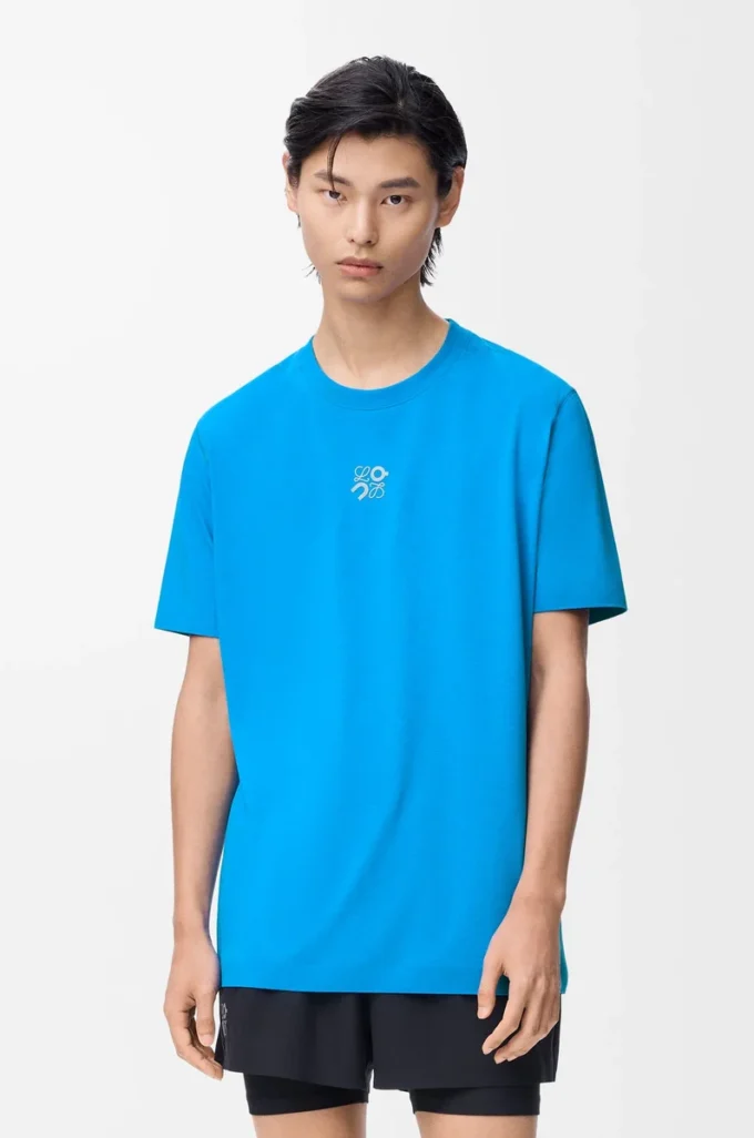 T-shirt sportiva in jersey tecnico Blu T-shirt sportiva in jersey tecnico Blu