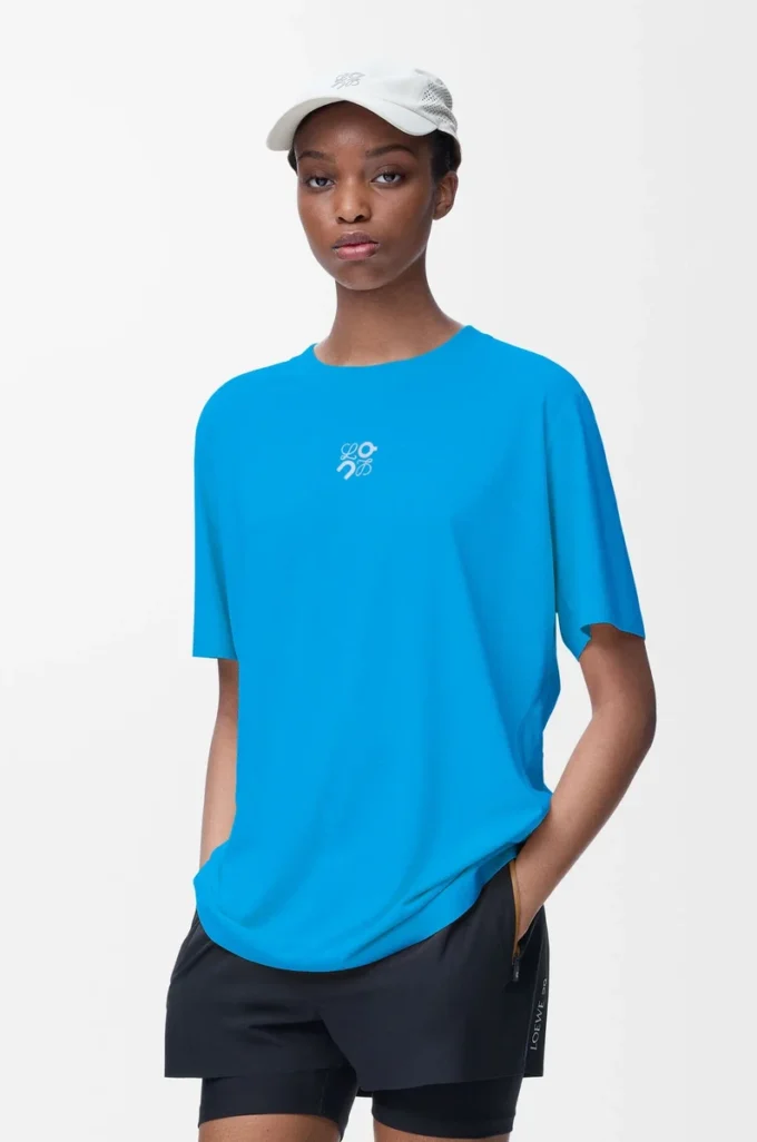 T-shirt sportiva in jersey tecnico Blu T-shirt sportiva in jersey tecnico Blu