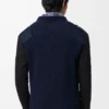 Top a maniche lunghe in misto cotone antracite/blu navy scuro