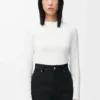 Top a maniche lunghe in modal Bianco Top a maniche lunghe in modal Bianco