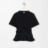 Top attorcigliato in misto cotone Nero Top attorcigliato in misto cotone Nero