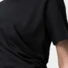 Top attorcigliato in misto cotone Nero Top attorcigliato in misto cotone Nero