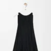 Top con scollo all’americana in viscosa Nero