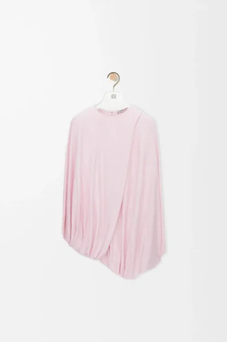 Top drappeggiato in viscosa Rosa