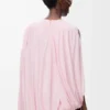 Top drappeggiato in viscosa Rosa