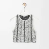 Top in lana Bianco/Nero