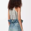 Top in lana Bianco/Nero