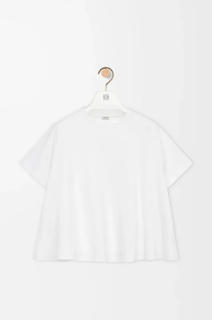 Top trapezio in misto cotone Bianco Top trapezio in misto cotone Bianco