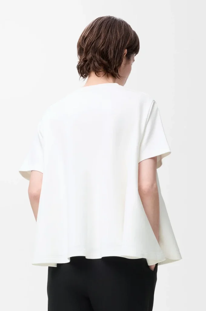 Top trapezio in misto cotone Bianco Top trapezio in misto cotone Bianco