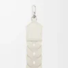Tracolla intrecciata in classica pelle di vitello color sale marino