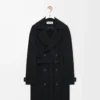 Trench in viscosa elasticizzata Nero