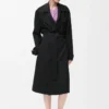 Trench in viscosa elasticizzata Nero